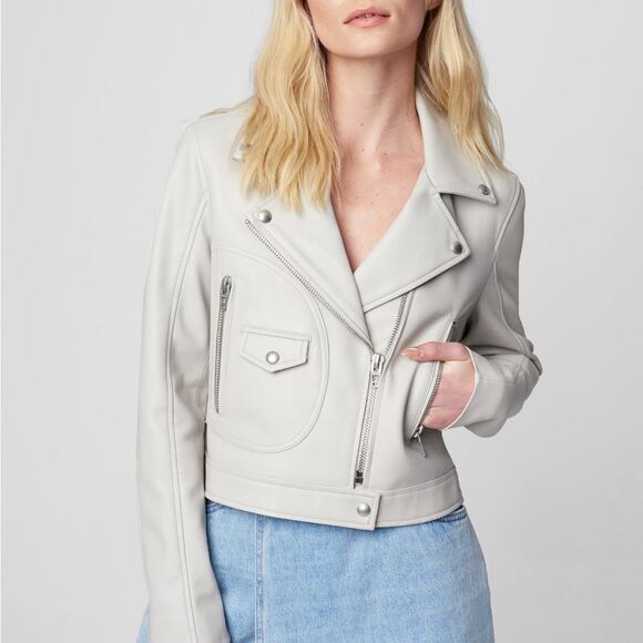 BlancNYC vegan moto jacket Lunch Date. Size small. - Picture 1 of 7